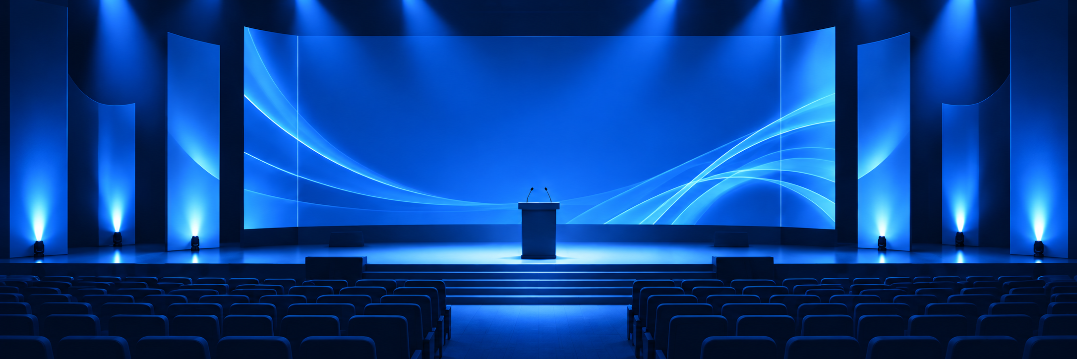 Illustration of a conference stage