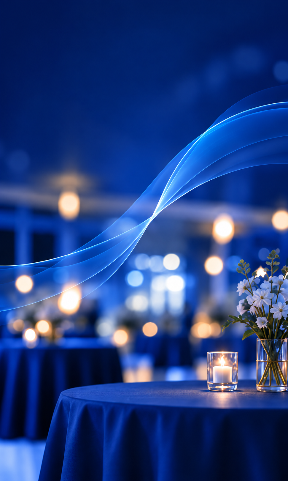 Illustration of a conference banquet